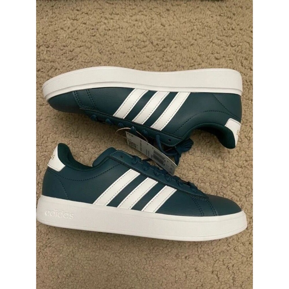 Adidas Grand Court 2.0 Sneakers – Women’s Size 6.5 – Dark Teal Green / White
